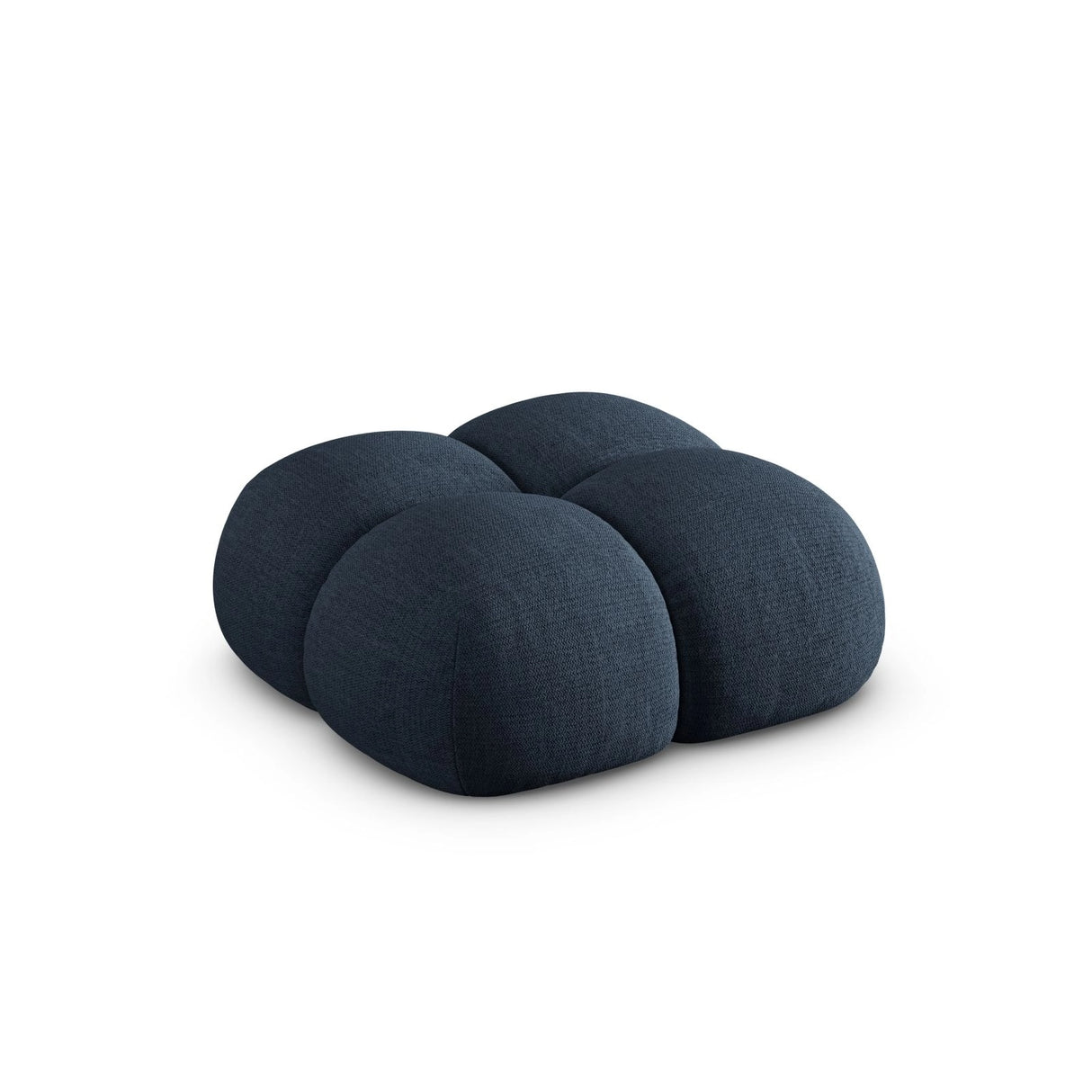 Loretto Pouf aus Strukturierter Stoff in Dunkelblau (Sorella 77), 90x90x40 cm von Cosmopolitan Design – Bild 4