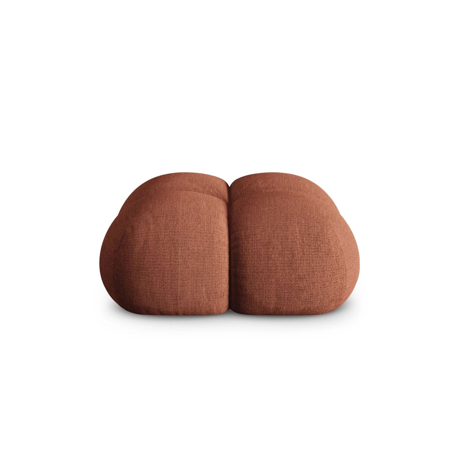 Loretto Pouf aus Strukturierter Stoff in Koralle (Sorella 58), 90x90x40 cm von Cosmopolitan Design – Bild 1