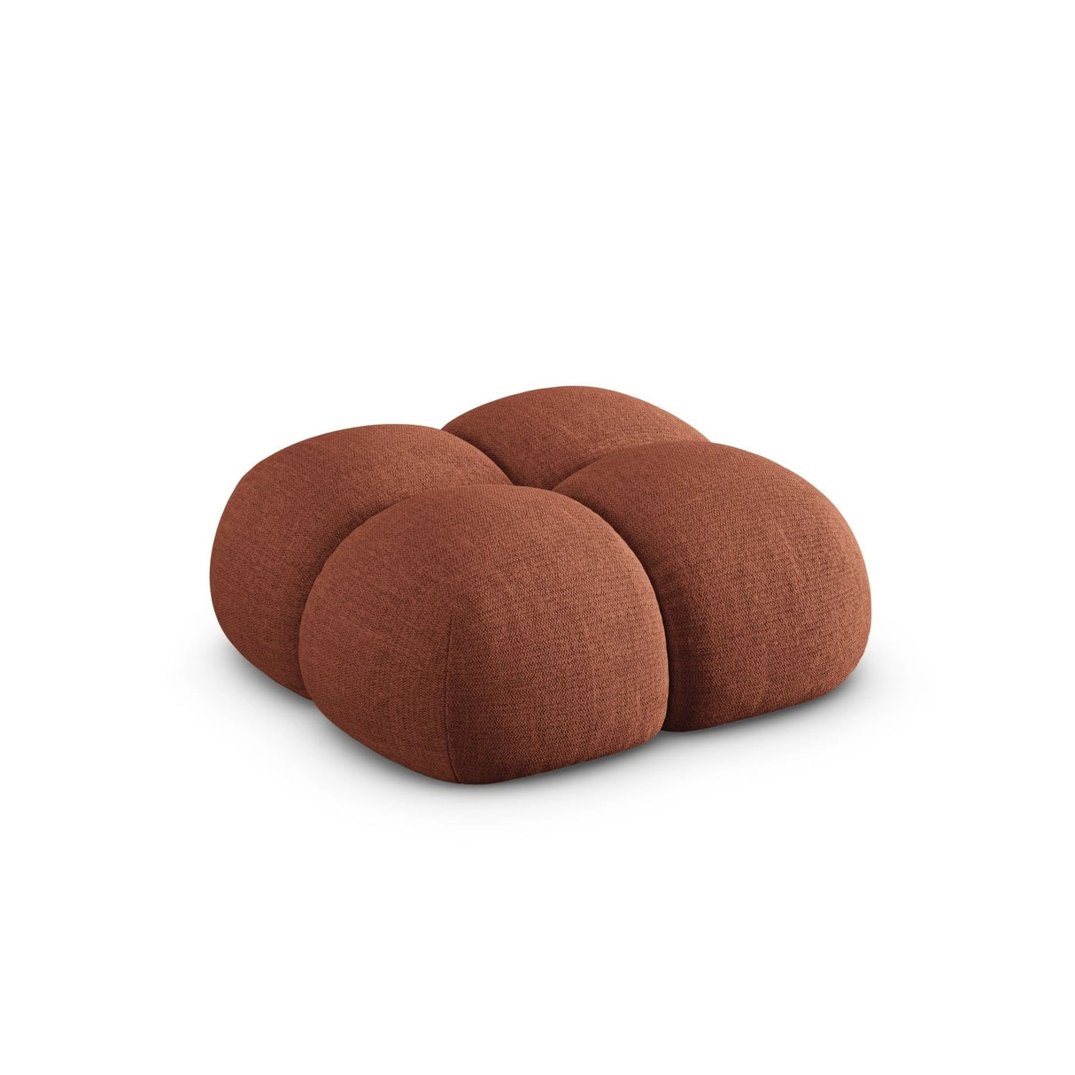 Loretto Pouf aus Strukturierter Stoff in Koralle (Sorella 58), 90x90x40 cm von Cosmopolitan Design – Bild 4