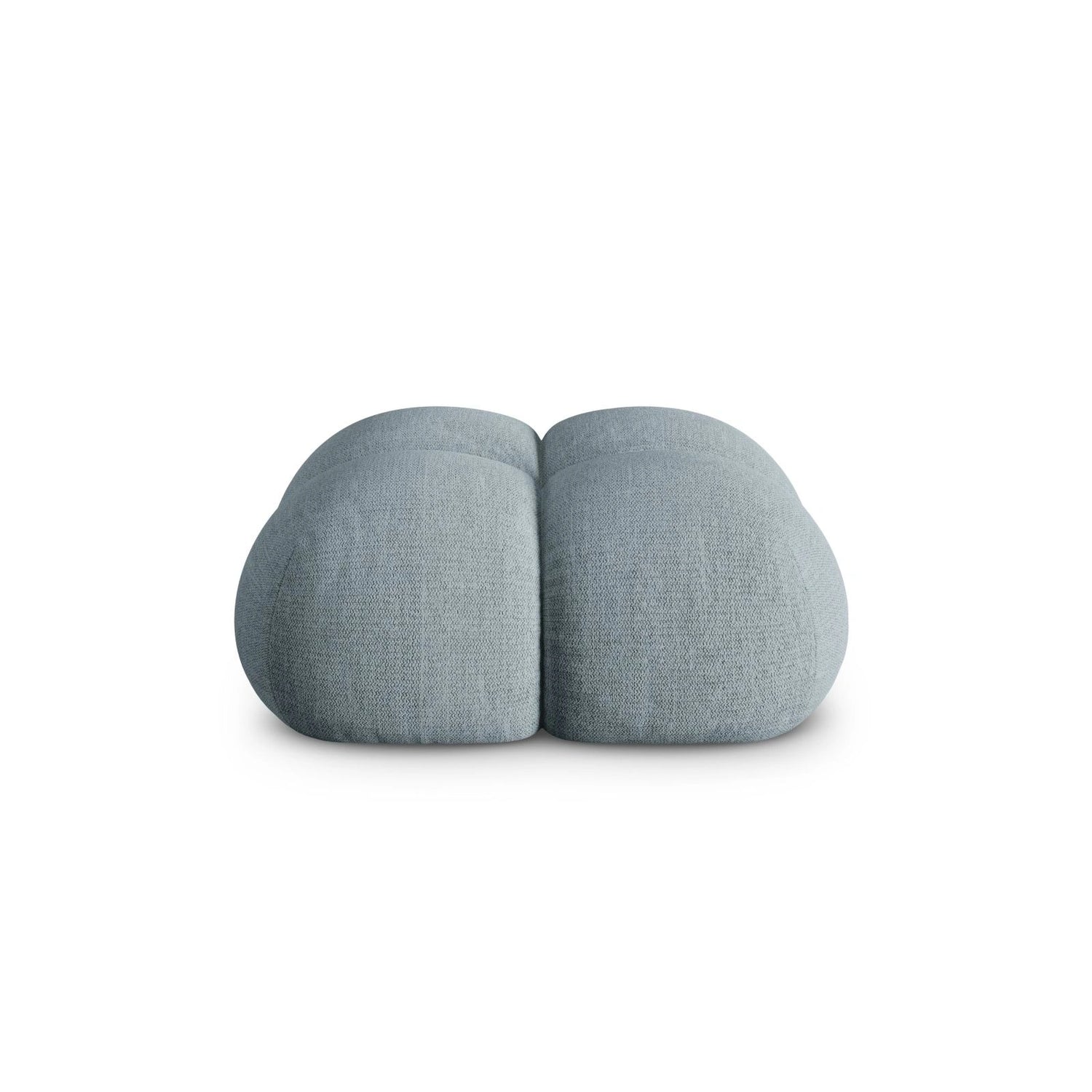 Loretto Pouf aus Strukturierter Stoff in Pastellblau (Sorella 70), 90x90x40 cm von Cosmopolitan Design – Bild 1