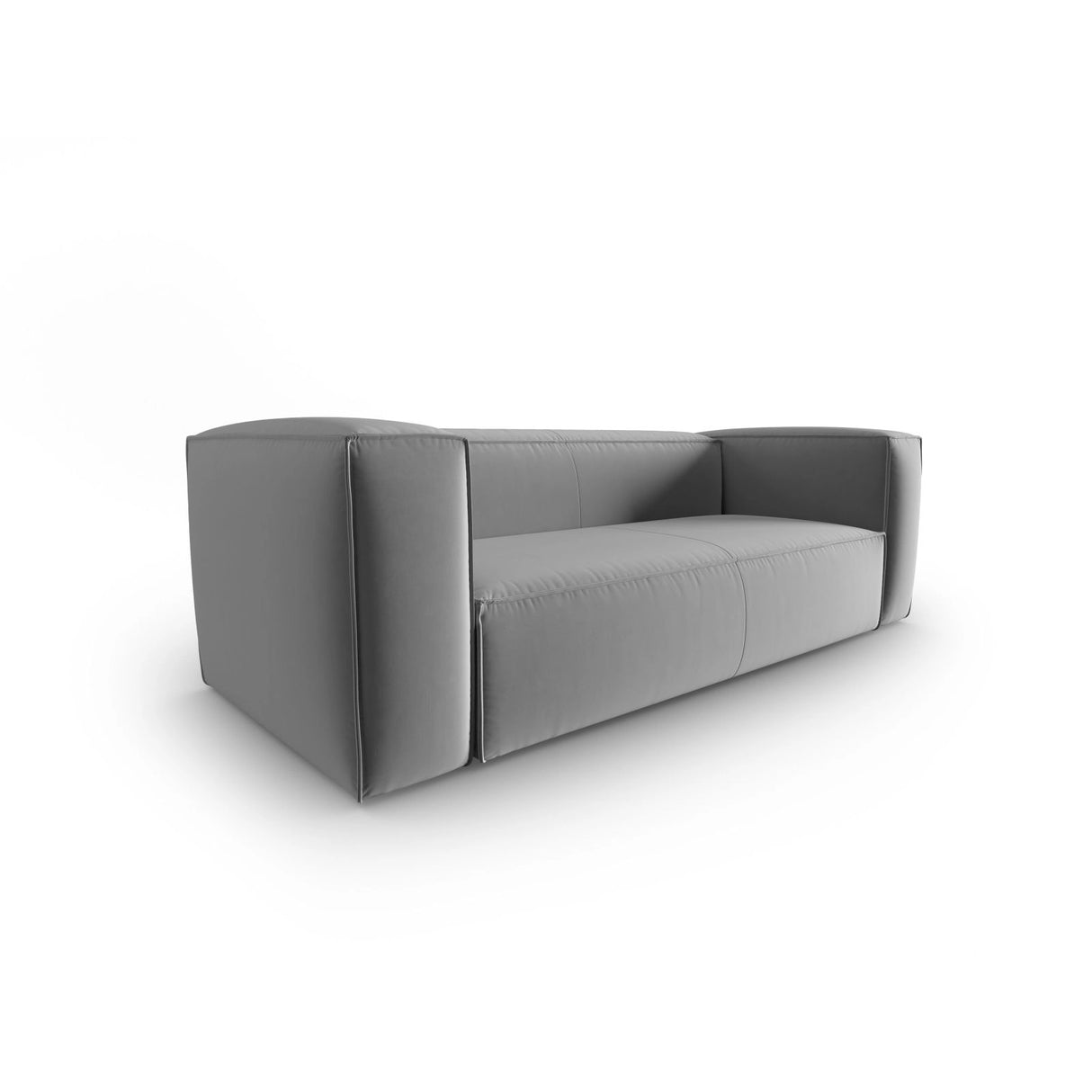 Mackay 3-Sitzer Sofa aus Samt in Hellgrau (Casino Ash), 200x94x73 cm von Cosmopolitan Design – Bild 3