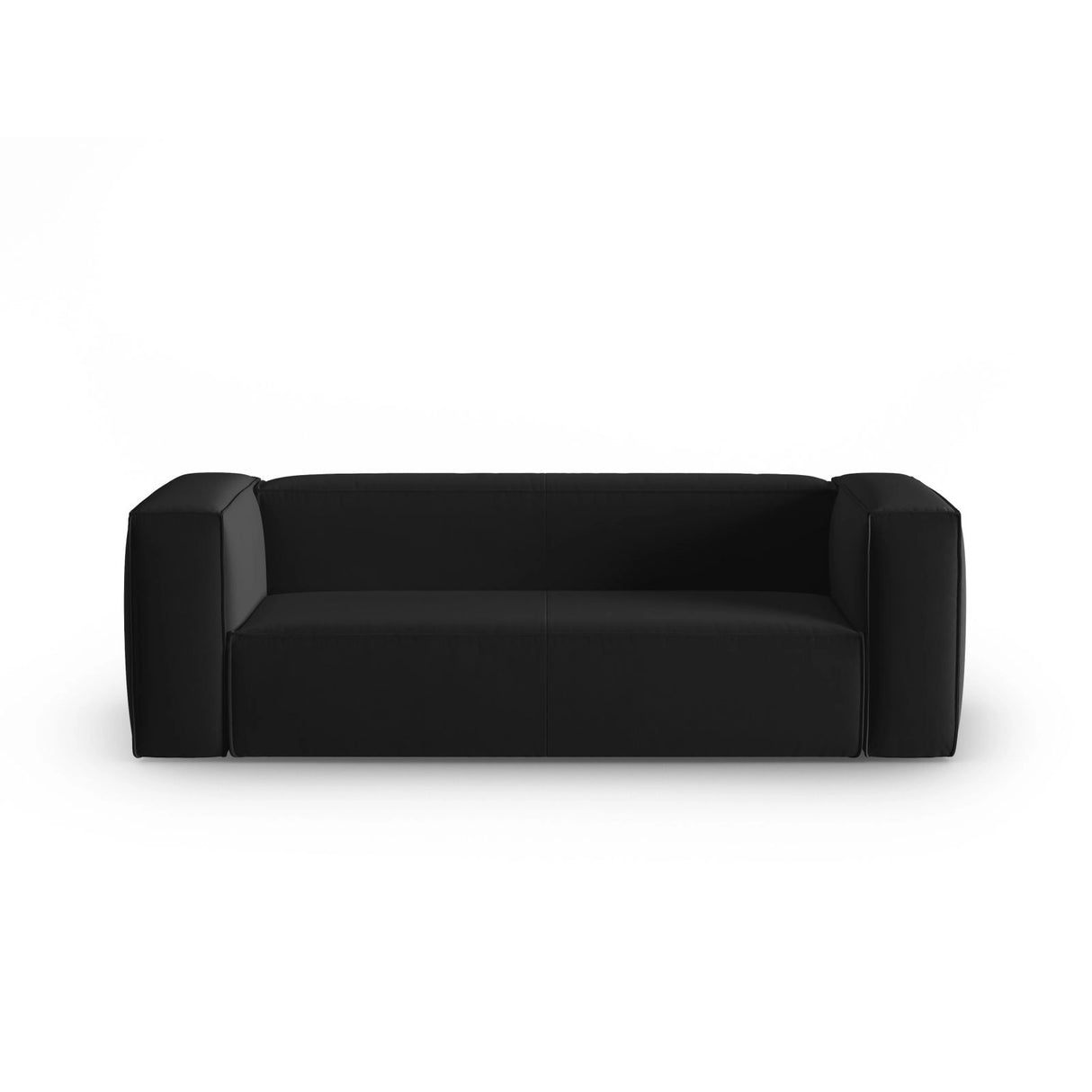 Mackay 3-Sitzer Sofa aus Samt in Schwarz (Casino Black), 200x94x73 cm von Cosmopolitan Design – Bild 1
