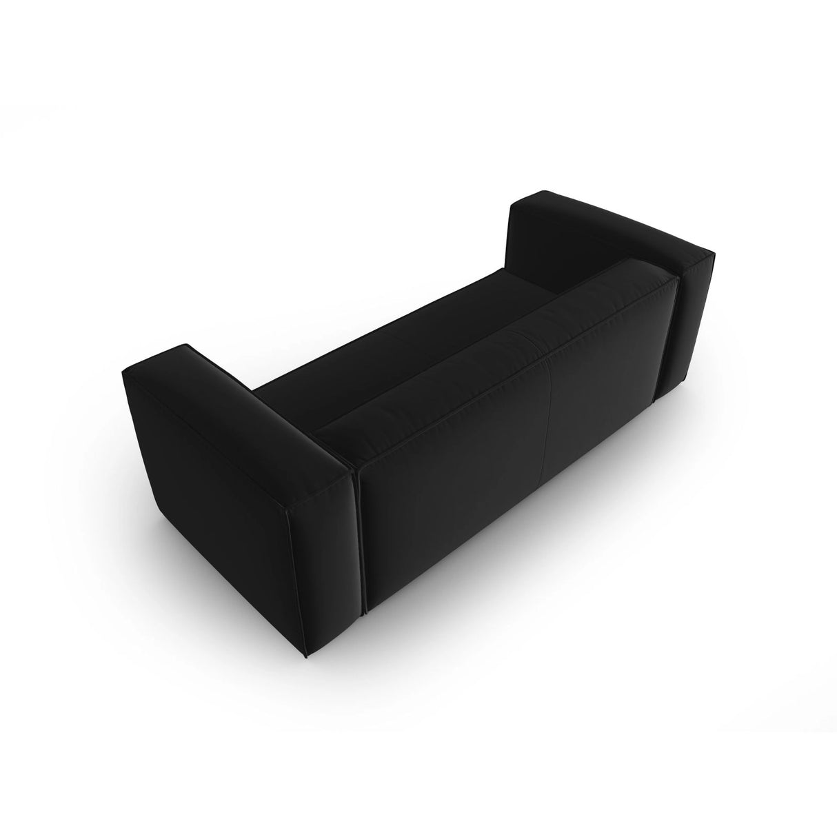 Mackay 3-Sitzer Sofa aus Samt in Schwarz (Casino Black), 200x94x73 cm von Cosmopolitan Design – Bild 4