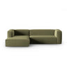 Mackay 4-Sitzer Ecksofa, Linke Seite, aus Samt in Hellgrün (Casino Forest), 282x166x73 cm von Cosmopolitan Design – Bild 1