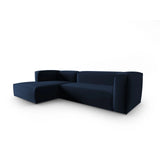 Mackay 4-Sitzer Ecksofa, Linke Seite, aus Samt in Königsblau (Casino Deep Blue), 282x166x73 cm von Cosmopolitan Design – Bild 3