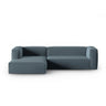 Mackay 4-Sitzer Ecksofa, Linke Seite, aus Samt in Pastellblau (Casino Dark Blue), 282x166x73 cm von Cosmopolitan Design – Bild 1