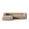 Mackay 4-Sitzer Ecksofa, Linke Seite, aus Samt in Sand (Casino Lion), 282x166x73 cm von Cosmopolitan Design – Bild 1