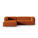 Mackay 4-Sitzer Ecksofa, Linke Seite, aus Samt in Terrakotta (Casino Terracota), 282x166x73 cm von Cosmopolitan Design – Bild 1