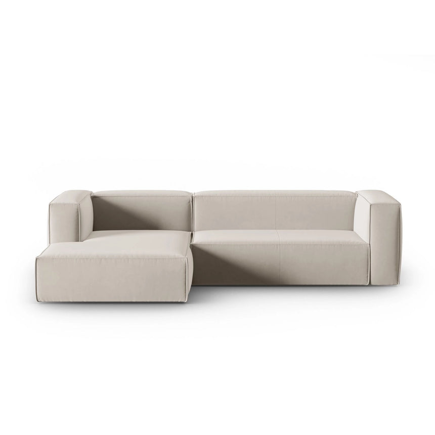 Mackay 4-Sitzer Ecksofa, Linke Seite, aus Samt oder Strukturstoff, 282x166x73 cm von Cosmopolitan Design – Bild 1