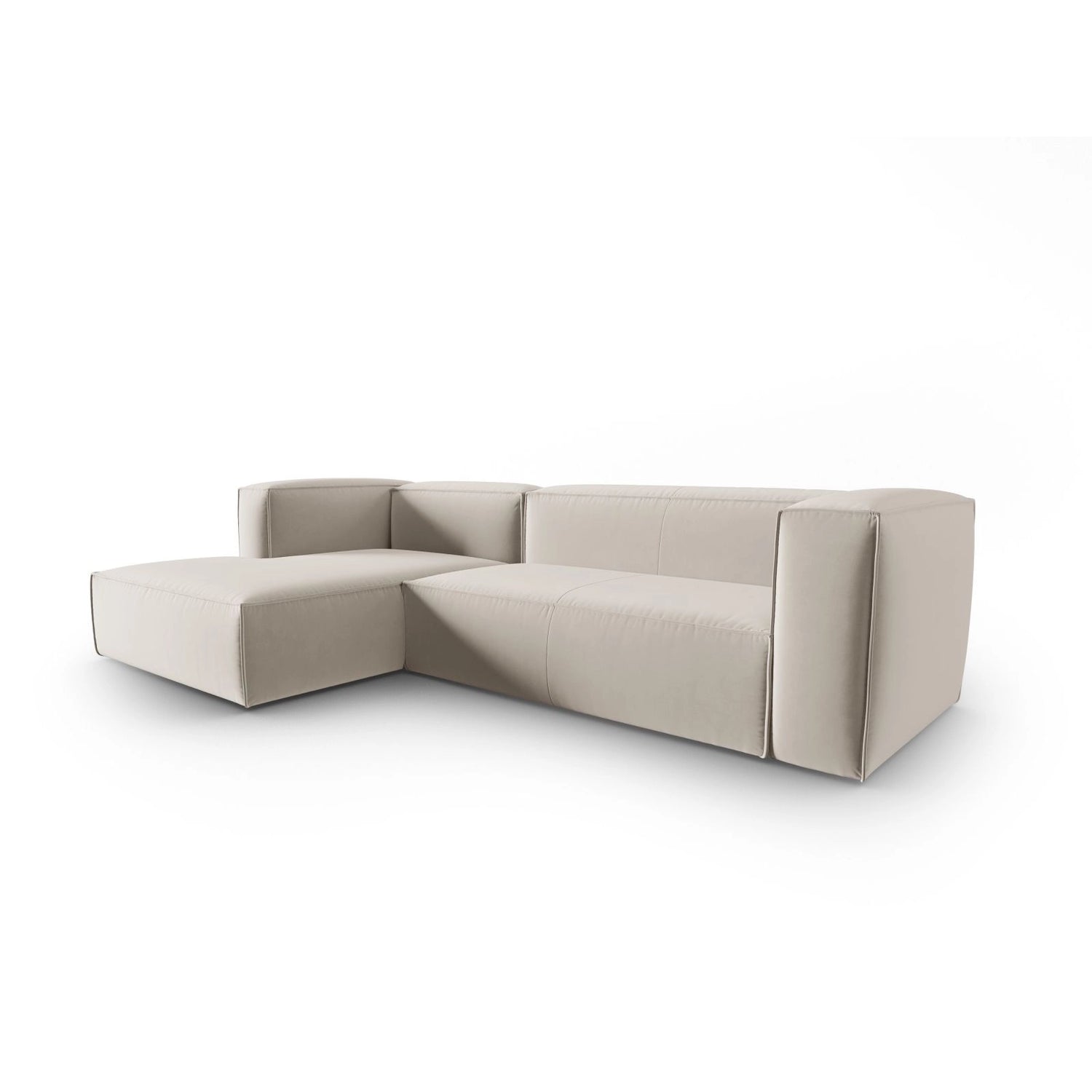Mackay 4-Sitzer Ecksofa, Linke Seite, aus Samt oder Strukturstoff, 282x166x73 cm von Cosmopolitan Design – Bild 3