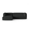 Mackay 4-Sitzer Ecksofa, Linke Seite, aus Strukturierter Stoff in Anthrazit (Bubble 17), 282x166x73 cm von Cosmopolitan Design – Bild 1