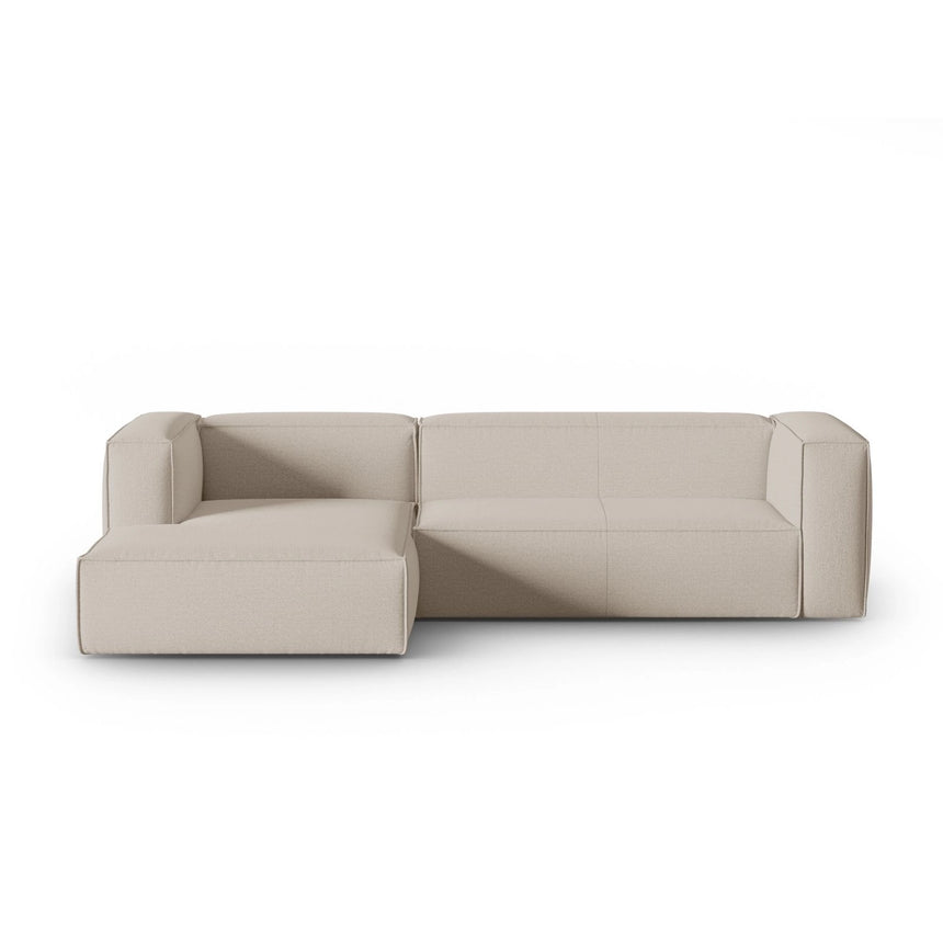 Mackay 4-Sitzer Ecksofa, Linke Seite, aus Strukturierter Stoff in Beige (Bubble 2), 282x166x73 cm von Cosmopolitan Design – Bild 1
