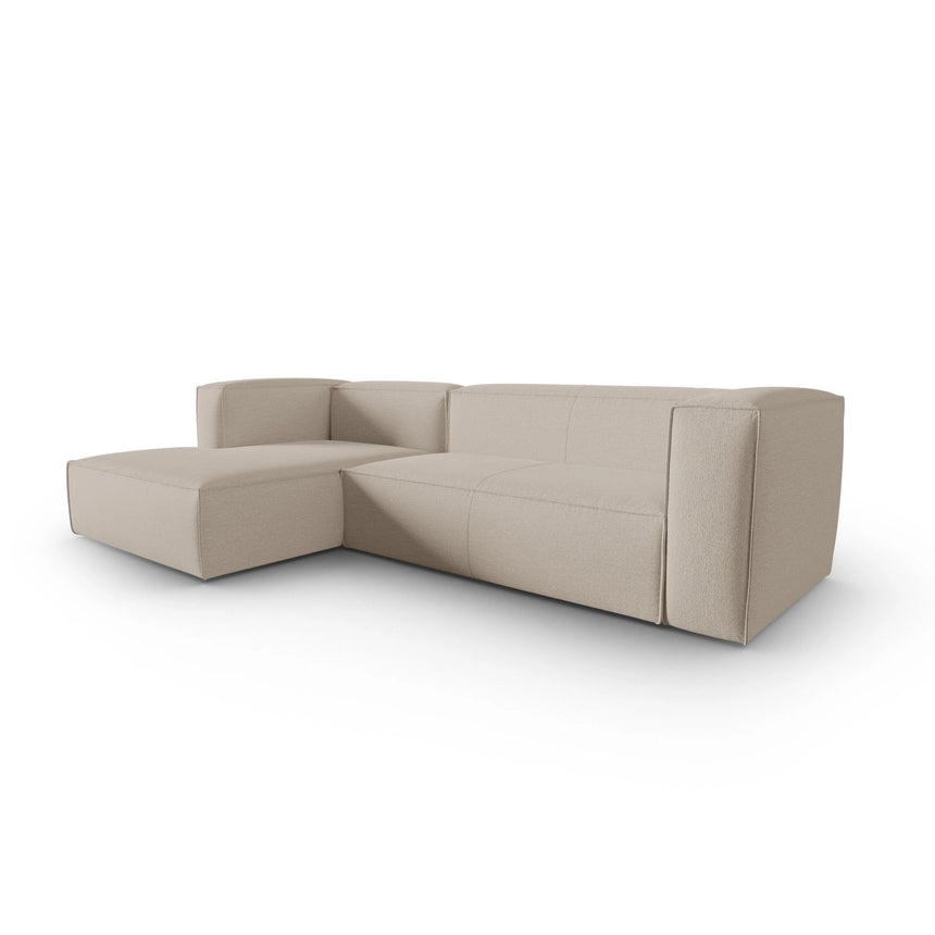 Mackay 4-Sitzer Ecksofa, Linke Seite, aus Strukturierter Stoff in Beige (Bubble 2), 282x166x73 cm von Cosmopolitan Design – Bild 3