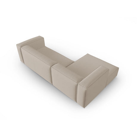 Mackay 4-Sitzer Ecksofa, Linke Seite, aus Strukturierter Stoff in Beige (Bubble 2), 282x166x73 cm von Cosmopolitan Design – Bild 4