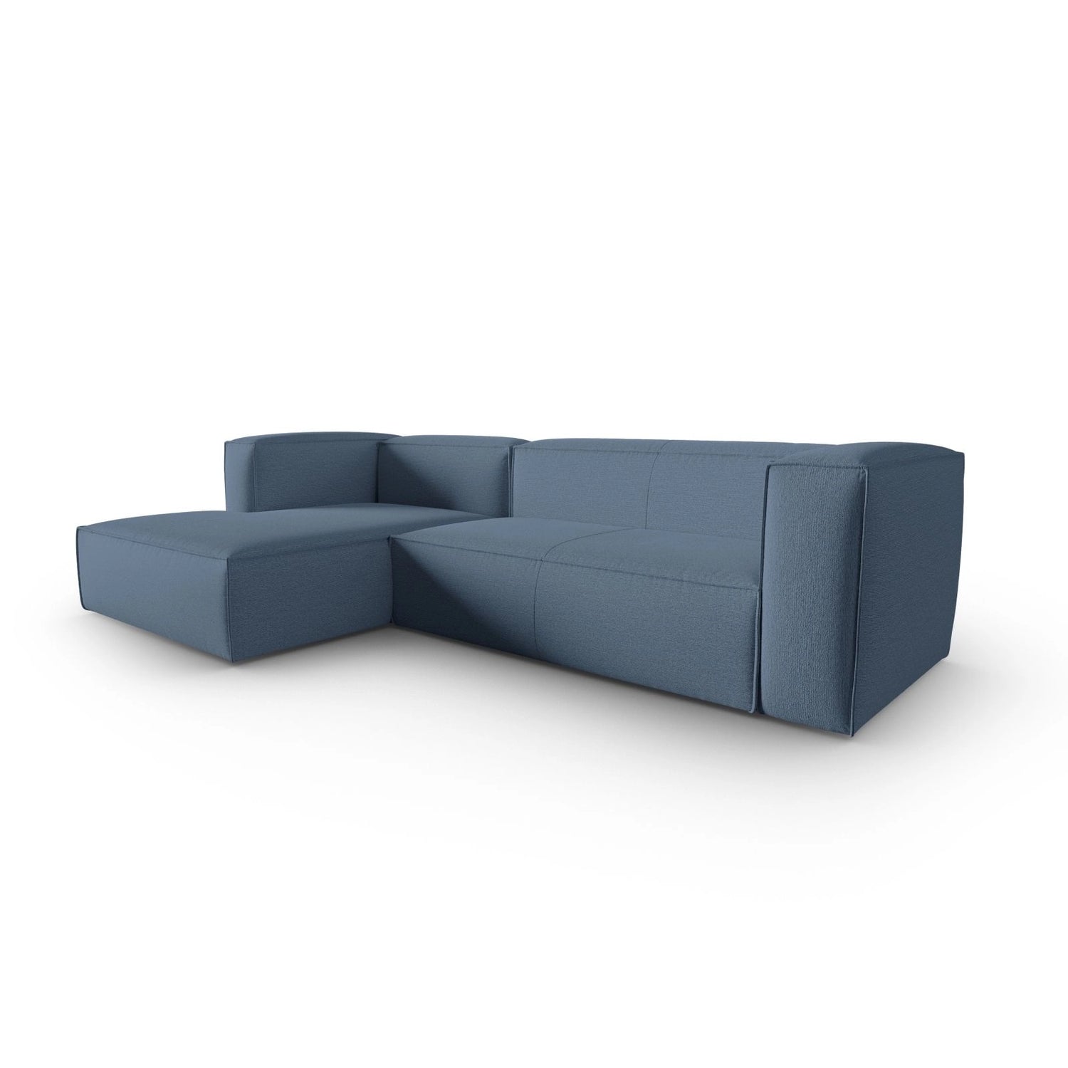 Mackay 4-Sitzer Ecksofa, Linke Seite, aus Strukturierter Stoff in Blau Jeans (Bubble 15), 282x166x73 cm von Cosmopolitan Design – Bild 3