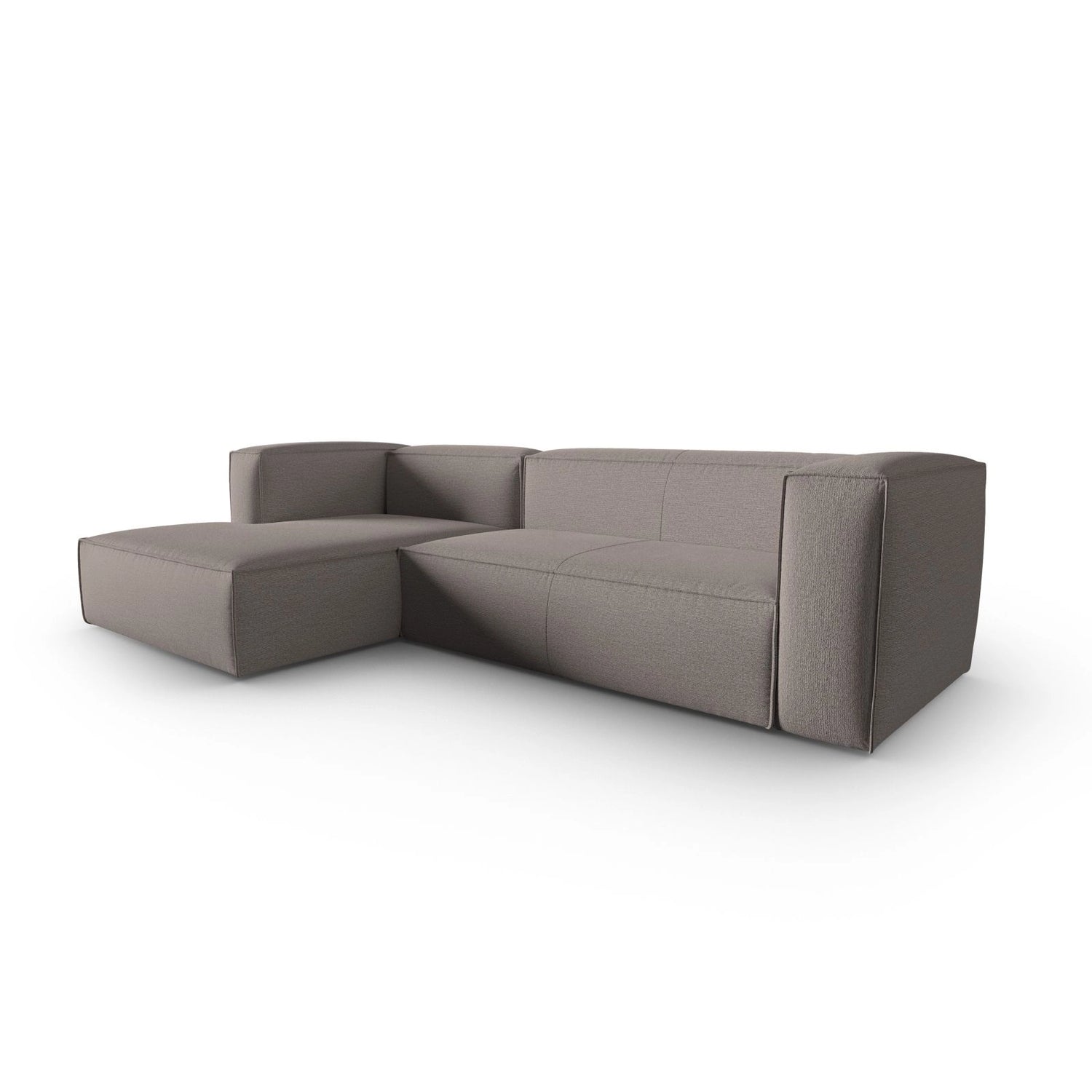 Mackay 4-Sitzer Ecksofa, Linke Seite, aus Strukturierter Stoff in Cappuccino (Bubble 4), 282x166x73 cm von Cosmopolitan Design – Bild 3