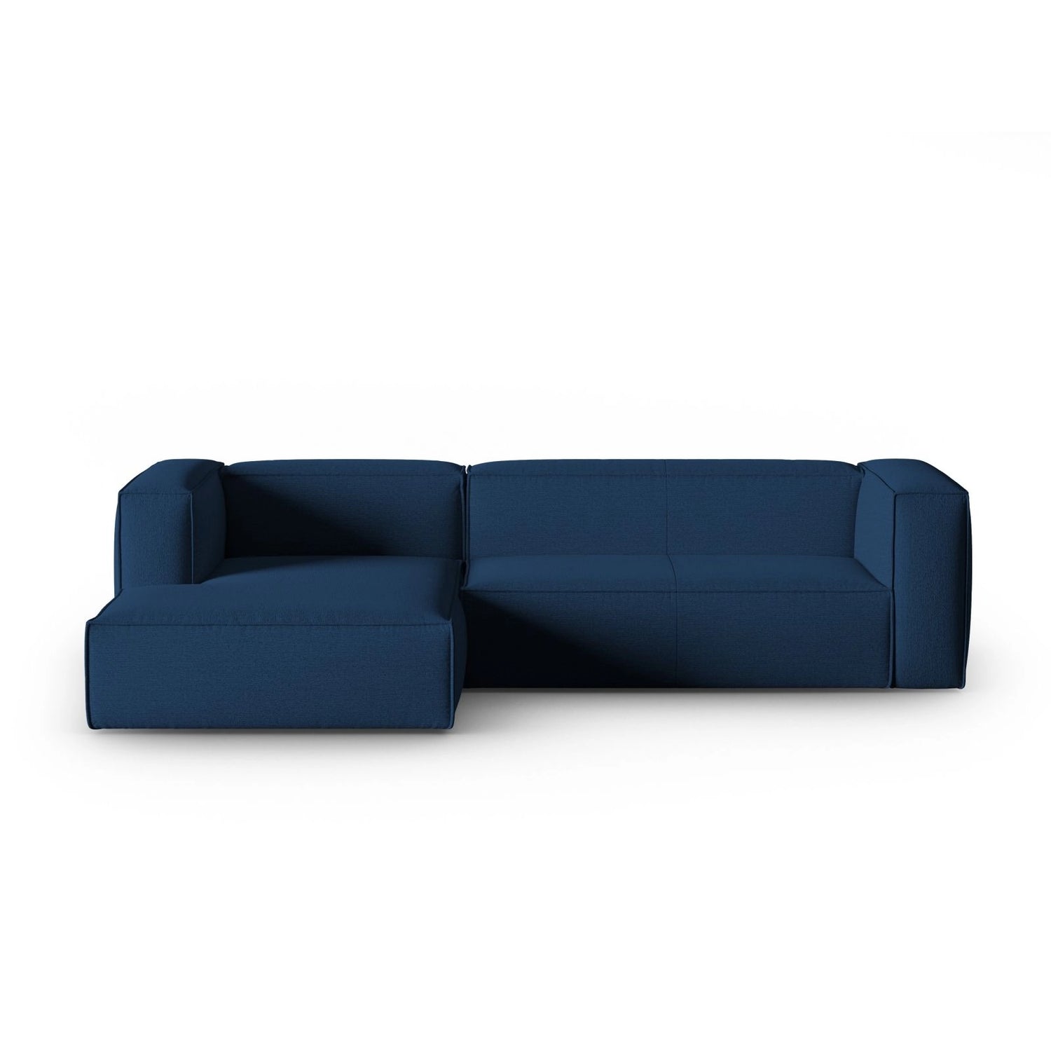 Mackay 4-Sitzer Ecksofa, Linke Seite, aus Strukturierter Stoff in Dunkelblau (Bubble 16), 282x166x73 cm von Cosmopolitan Design – Bild 1
