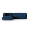 Mackay 4-Sitzer Ecksofa, Linke Seite, aus Strukturierter Stoff in Dunkelblau (Bubble 16), 282x166x73 cm von Cosmopolitan Design – Bild 1
