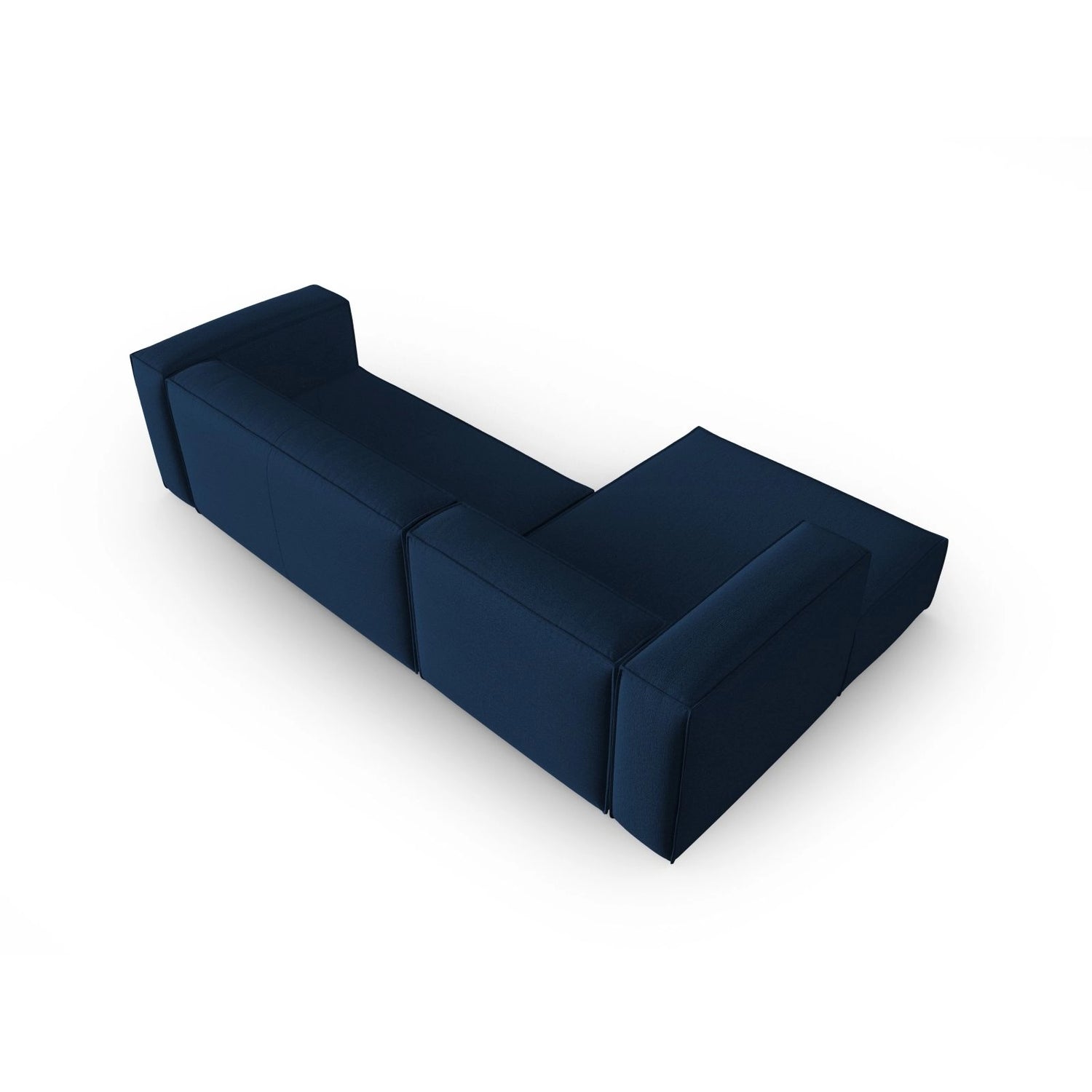 Mackay 4-Sitzer Ecksofa, Linke Seite, aus Strukturierter Stoff in Dunkelblau (Bubble 16), 282x166x73 cm von Cosmopolitan Design – Bild 4
