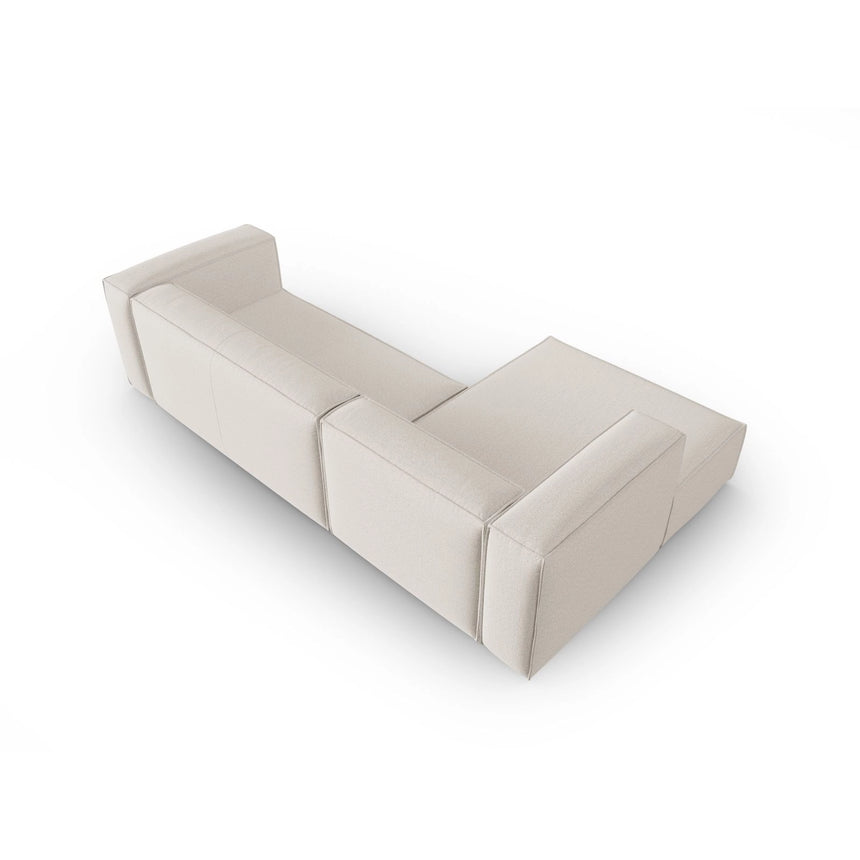 Mackay 4-Sitzer Ecksofa, Linke Seite, aus Strukturierter Stoff in Elfenbein (Bubble 1), 282x166x73 cm von Cosmopolitan Design – Bild 4