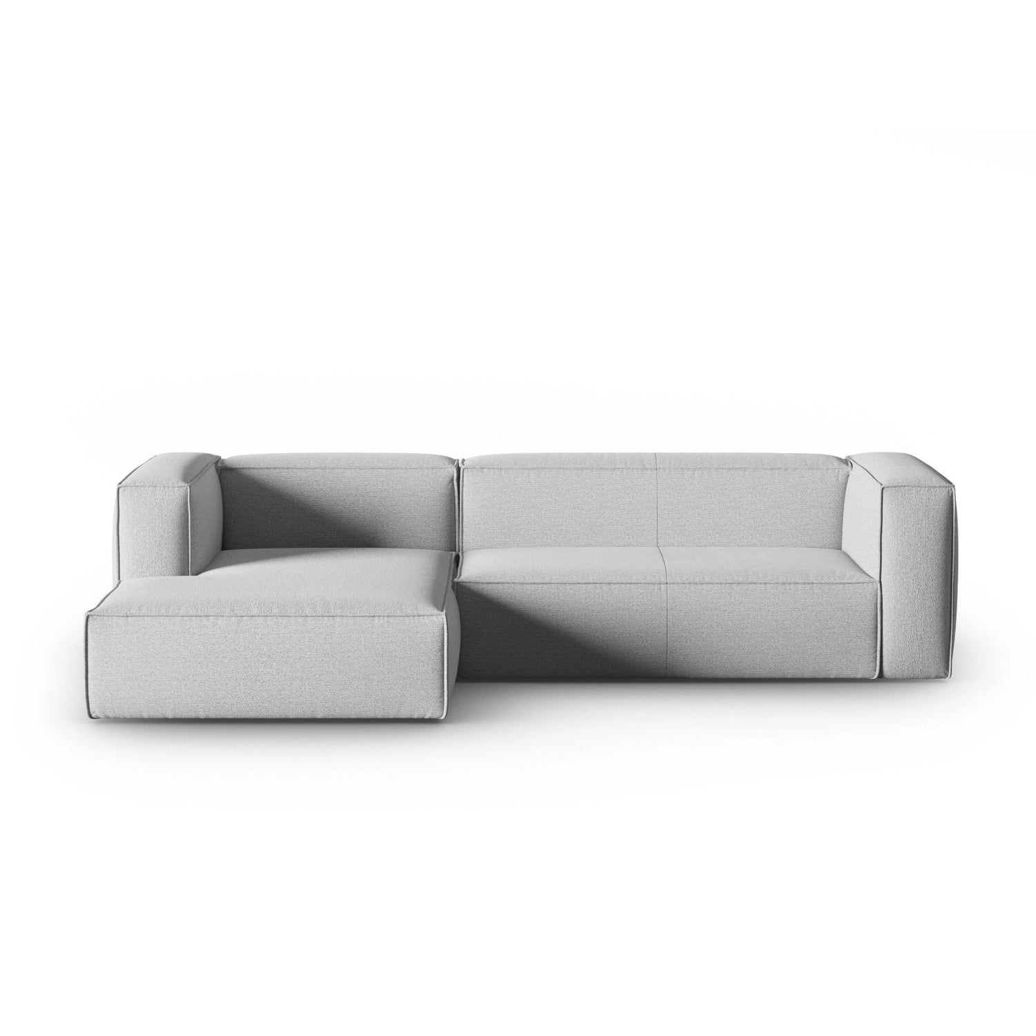 Mackay 4-Sitzer Ecksofa, Linke Seite, aus Strukturierter Stoff in Grau (Bubble 6), 282x166x73 cm von Cosmopolitan Design – Bild 1