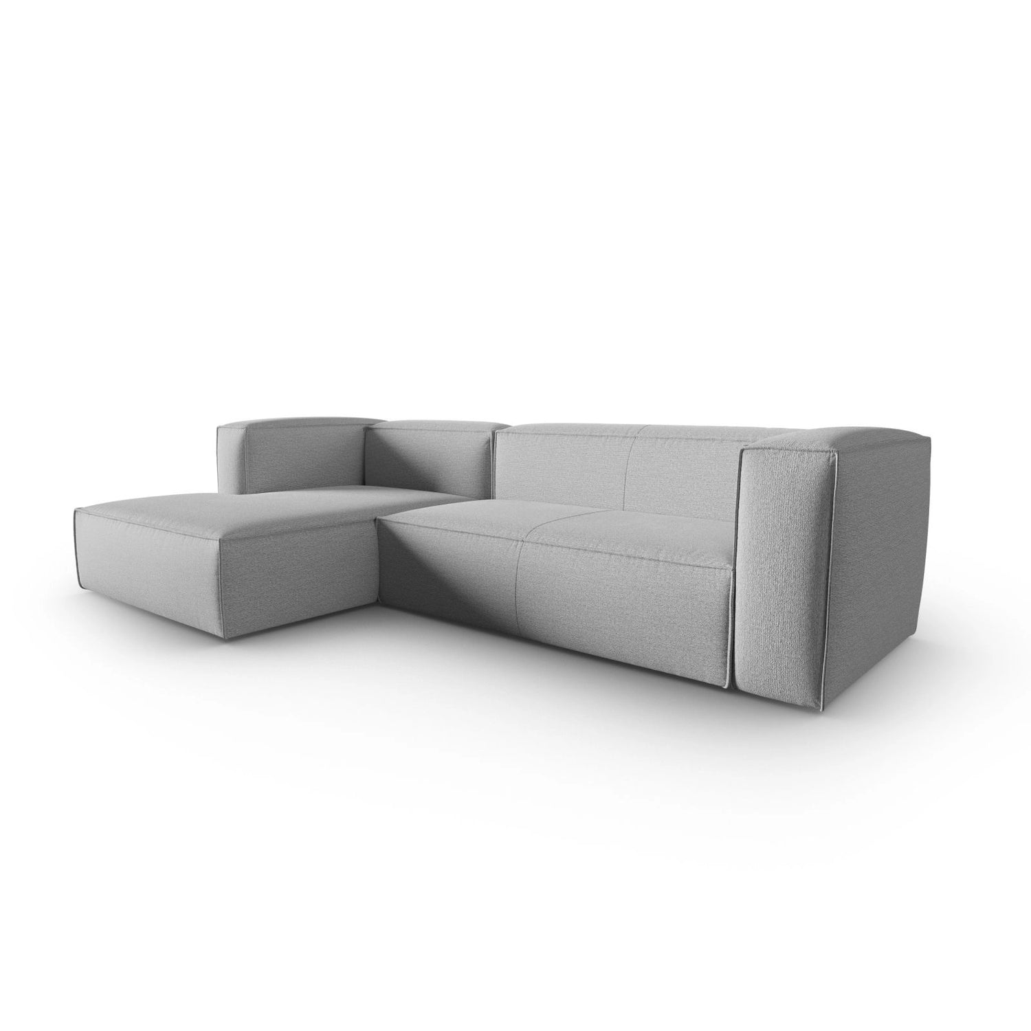 Mackay 4-Sitzer Ecksofa, Linke Seite, aus Strukturierter Stoff in Grau (Bubble 6), 282x166x73 cm von Cosmopolitan Design – Bild 3