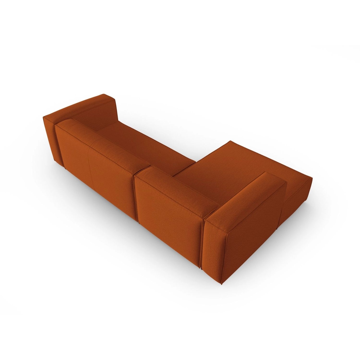 Mackay 4-Sitzer Ecksofa, Linke Seite, aus Strukturierter Stoff in Terrakotta (Bubble 10), 282x166x73 cm von Cosmopolitan Design – Bild 4