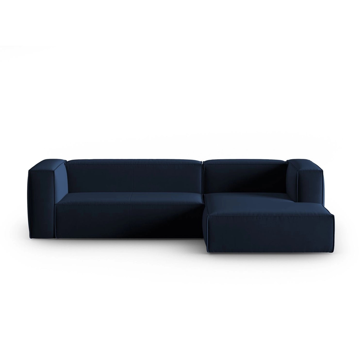Mackay 4-Sitzer Ecksofa, Rechte Seite, aus Samt in Königsblau (Casino Deep Blue), 282x166x73 cm von Cosmopolitan Design – Bild 1