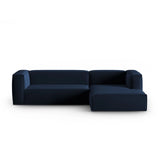 Mackay 4-Sitzer Ecksofa, Rechte Seite, aus Samt in Königsblau (Casino Deep Blue), 282x166x73 cm von Cosmopolitan Design – Bild 1