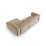 Mackay 4-Sitzer Ecksofa, Rechte Seite, aus Samt in Sand (Casino Lion), 282x166x73 cm von Cosmopolitan Design – Bild 4