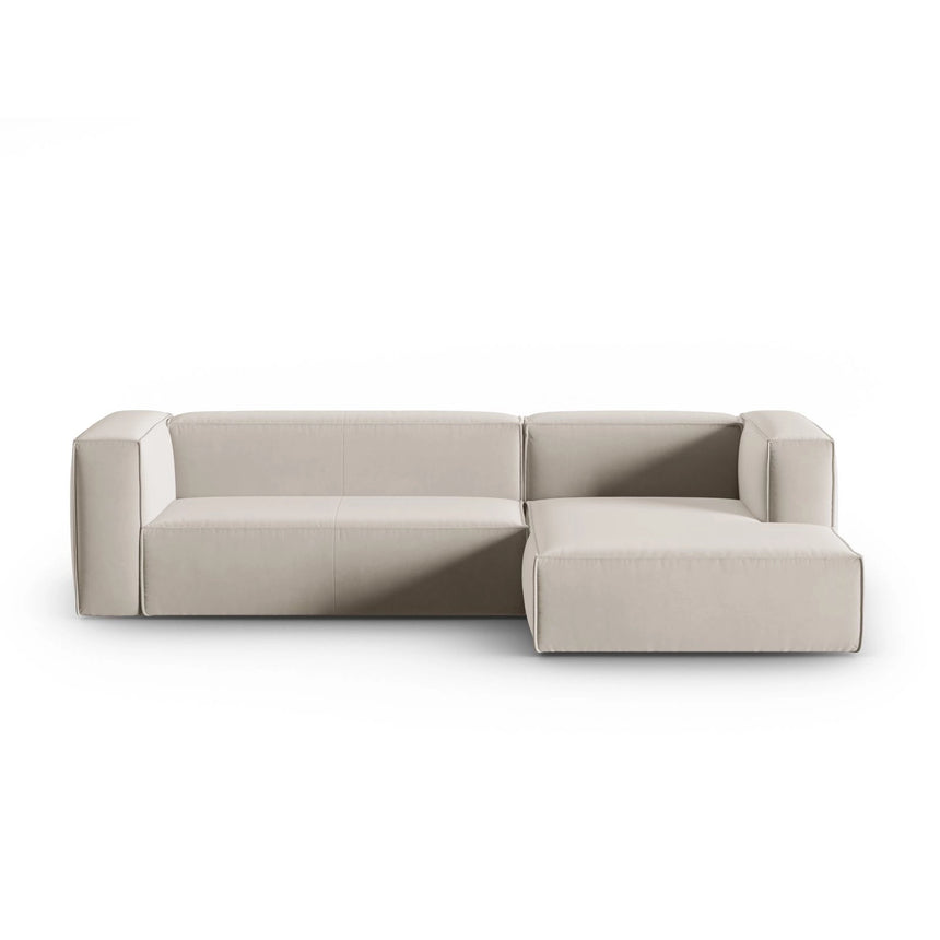 Mackay 4-Sitzer Ecksofa, Rechte Seite, aus Samt oder Strukturstoff, 282x166x73 cm von Cosmopolitan Design – Bild 1