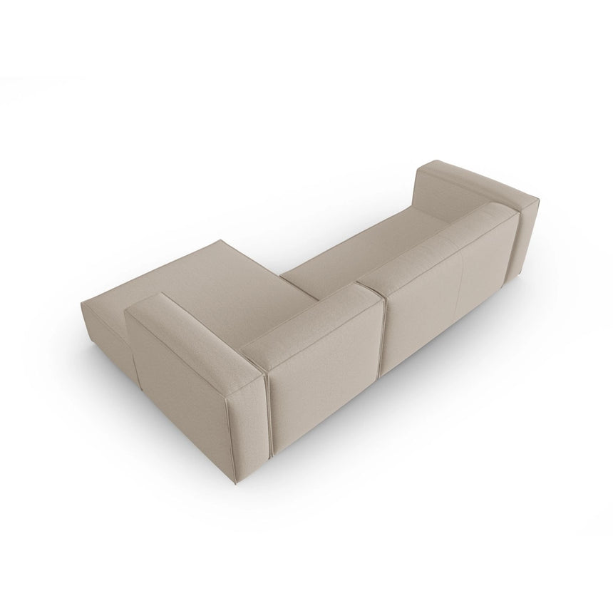 Mackay 4-Sitzer Ecksofa, Rechte Seite, aus Strukturierter Stoff in Beige (Bubble 2), 282x166x73 cm von Cosmopolitan Design – Bild 4