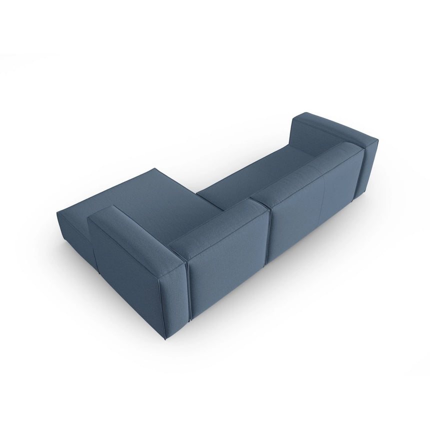 Mackay 4-Sitzer Ecksofa, Rechte Seite, aus Strukturierter Stoff in Blau Jeans (Bubble 15), 282x166x73 cm von Cosmopolitan Design – Bild 4