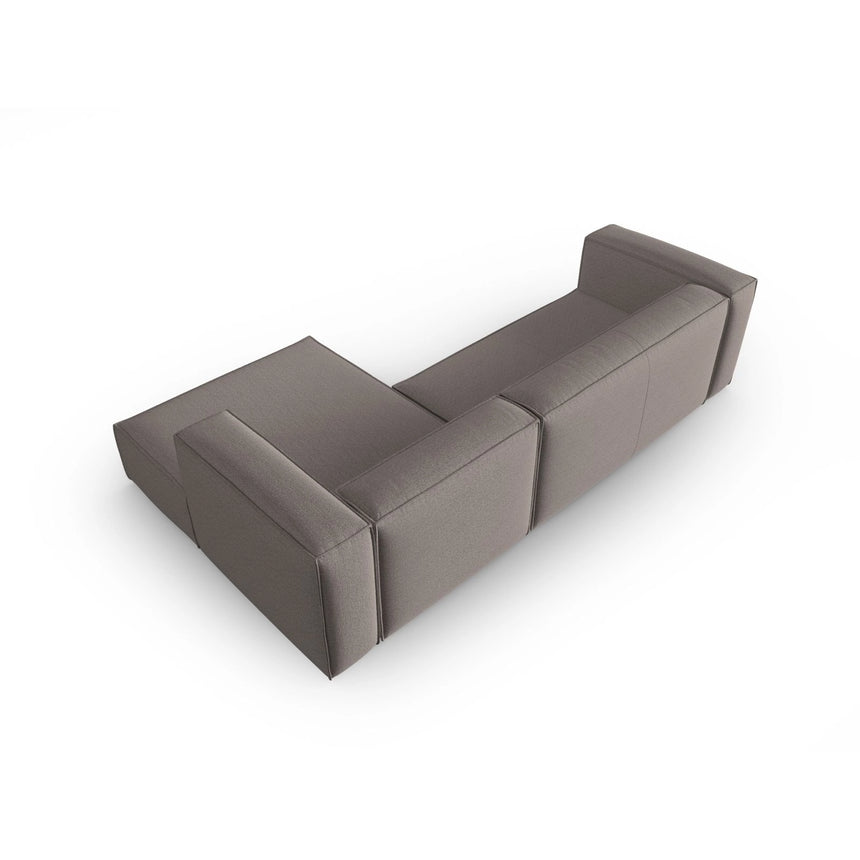 Mackay 4-Sitzer Ecksofa, Rechte Seite, aus Strukturierter Stoff in Cappuccino (Bubble 4), 282x166x73 cm von Cosmopolitan Design – Bild 4