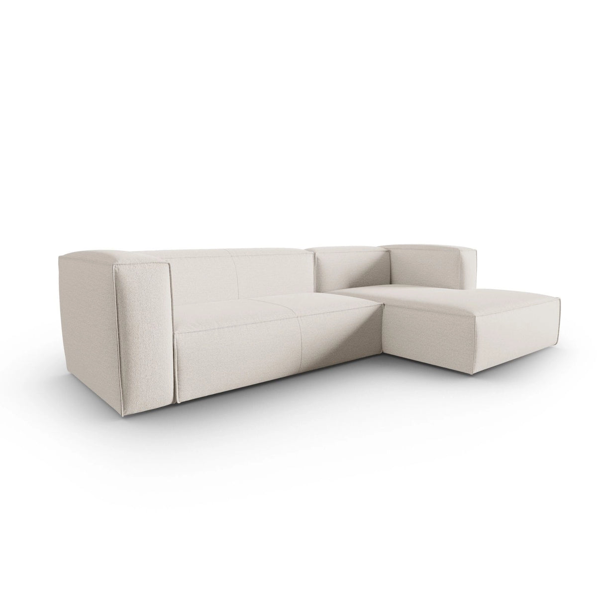 Mackay 4-Sitzer Ecksofa, Rechte Seite, aus Strukturierter Stoff in Elfenbein (Bubble 1), 282x166x73 cm von Cosmopolitan Design – Bild 3