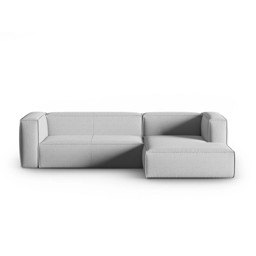 Mackay 4-Sitzer Ecksofa, Rechte Seite, aus Strukturierter Stoff in Grau (Bubble 6), 282x166x73 cm von Cosmopolitan Design – Bild 1