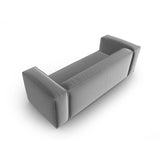 Mackay 4-Sitzer Sofa aus Samt in Hellgrau (Casino Ash), 230x94x73 cm von Cosmopolitan Design – Bild 4