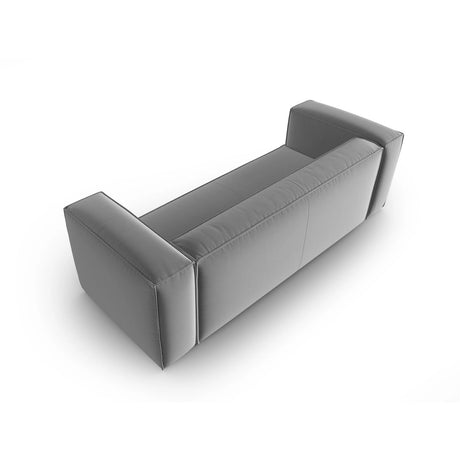 Mackay 4-Sitzer Sofa aus Samt in Hellgrau (Casino Ash), 230x94x73 cm von Cosmopolitan Design – Bild 4
