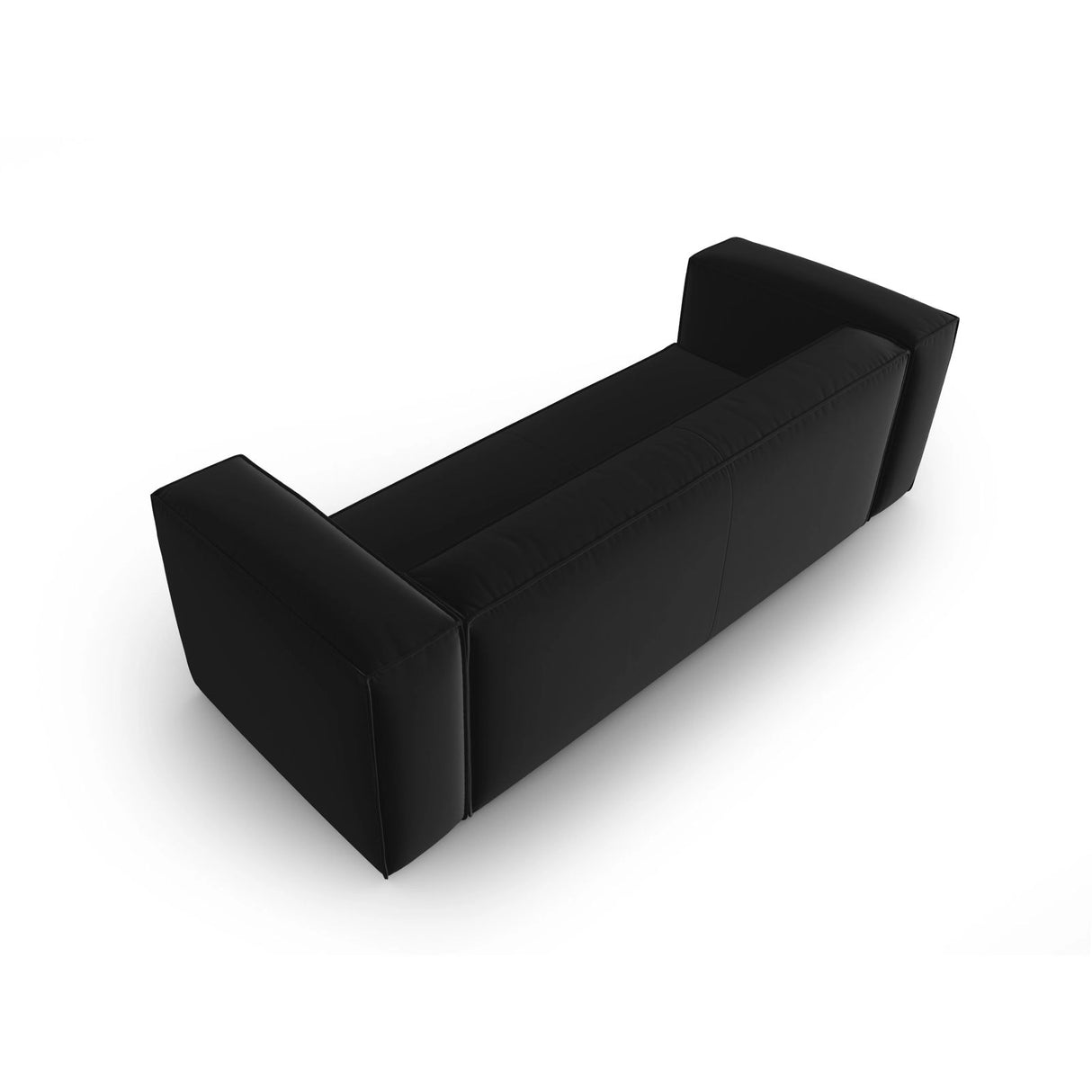 Mackay 4-Sitzer Sofa aus Samt in Schwarz (Casino Black), 230x94x73 cm von Cosmopolitan Design – Bild 4