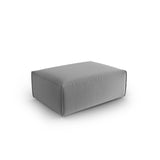 Mackay Pouf aus Samt in Hellgrau (Casino Ash), 100x69x40 cm von Cosmopolitan Design – Bild 3