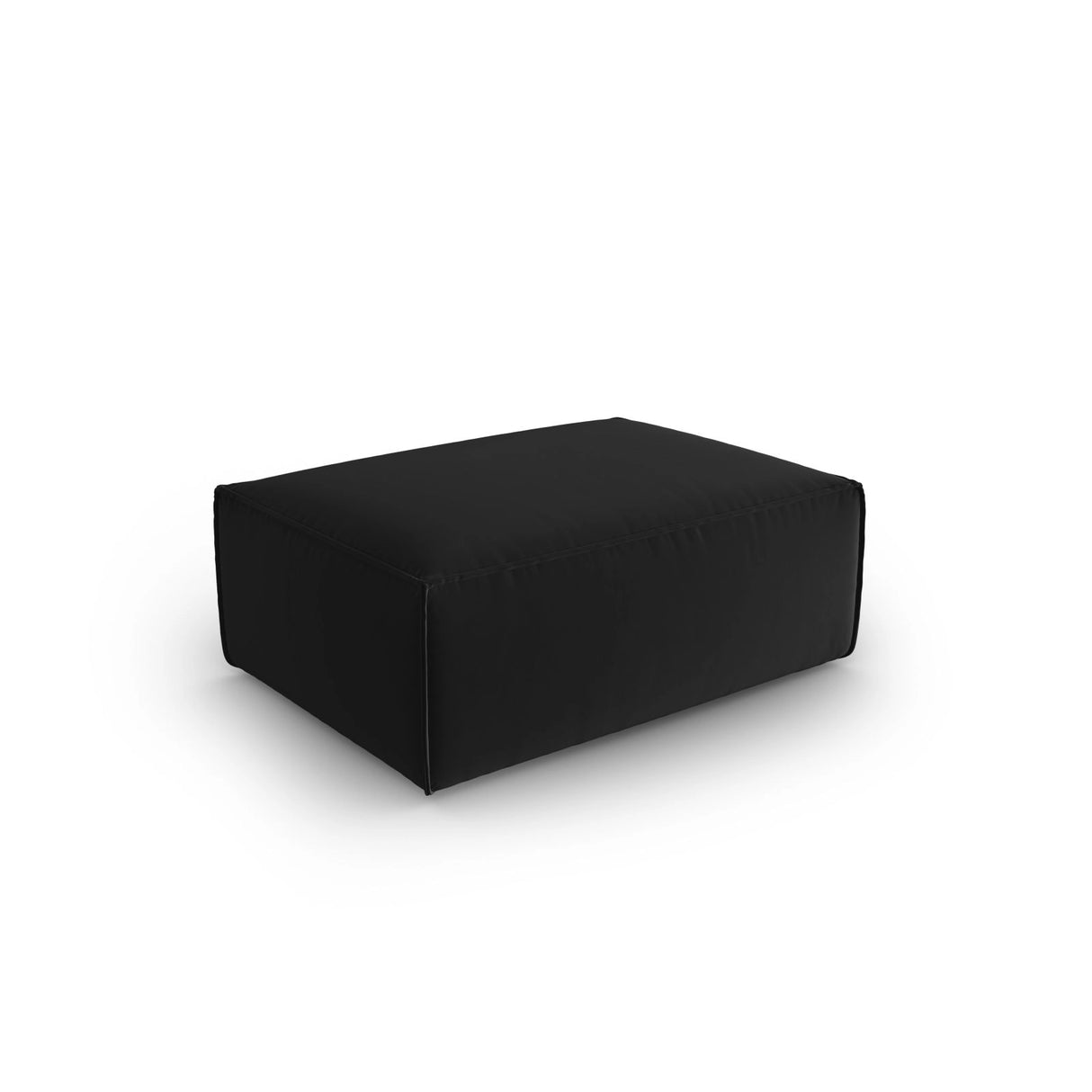 Mackay Pouf aus Samt in Schwarz (Casino Black), 100x69x40 cm von Cosmopolitan Design – Bild 3