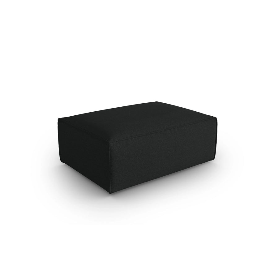 Mackay Pouf aus Strukturierter Stoff in Anthrazit (Bubble 17), 100x69x40 cm von Cosmopolitan Design – Bild 3