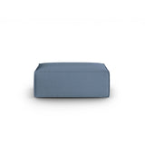 Mackay Pouf aus Strukturierter Stoff in Blau Jeans (Bubble 15), 100x69x40 cm von Cosmopolitan Design – Bild 1