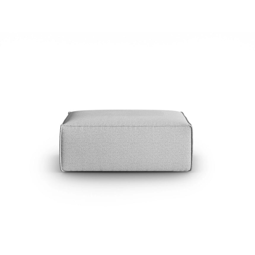 Mackay Pouf aus Strukturierter Stoff in Grau (Bubble 6), 100x69x40 cm von Cosmopolitan Design – Bild 1