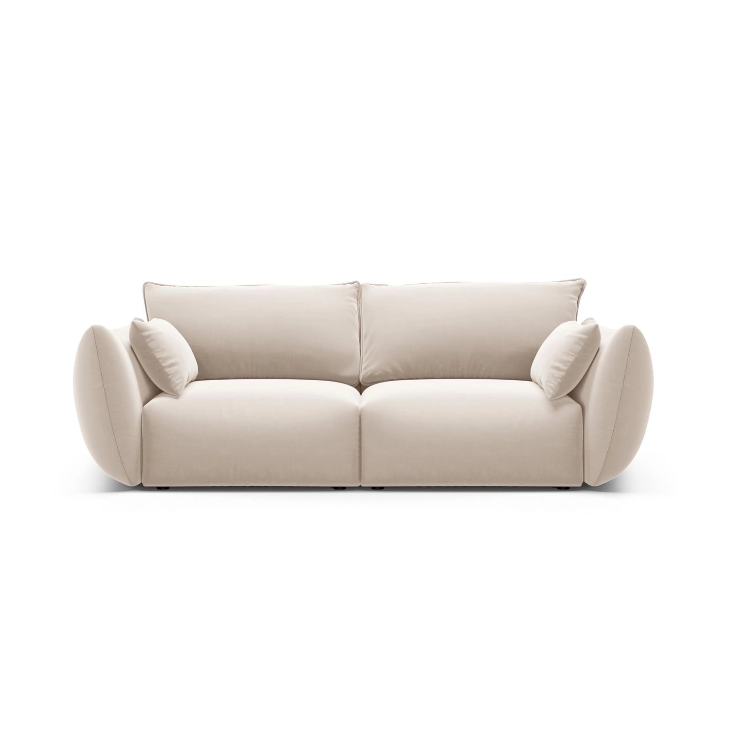 Matera 2-Sitzer Sofa aus Samt in Beige (Salvador 1), 180x110 cm von Cosmopolitan Design – Bild 1