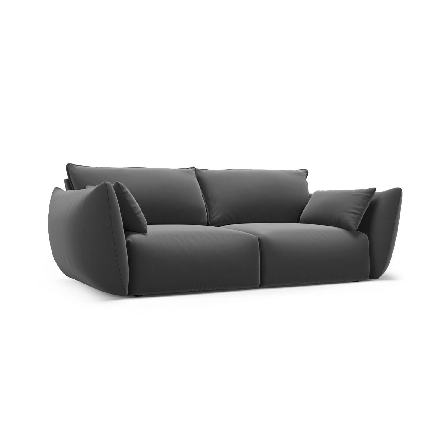 Matera 2-Sitzer Sofa aus Samt in Dunkelgrau (Salvador 18), 180x110 cm von Cosmopolitan Design – Bild 2