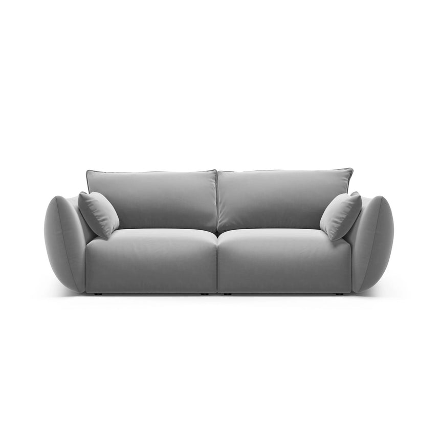 Matera 2-Sitzer Sofa aus Samt in Grau (Salvador 17), 180x110 cm von Cosmopolitan Design – Bild 1