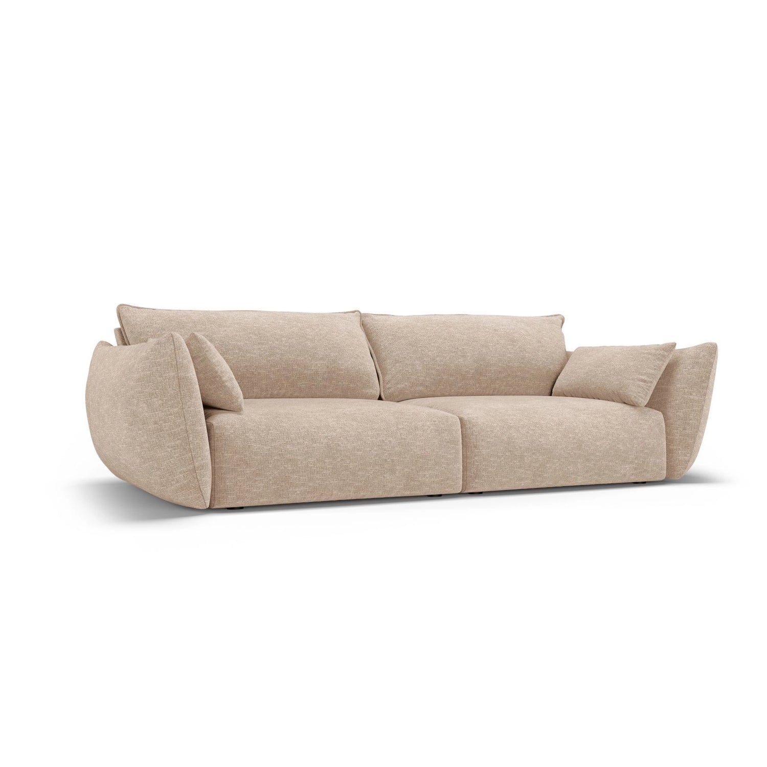 Matera 3-Sitzer Sofa aus Chenille in Beige (Haga 30), 208x110x85 cm von Cosmopolitan Design – Bild 3