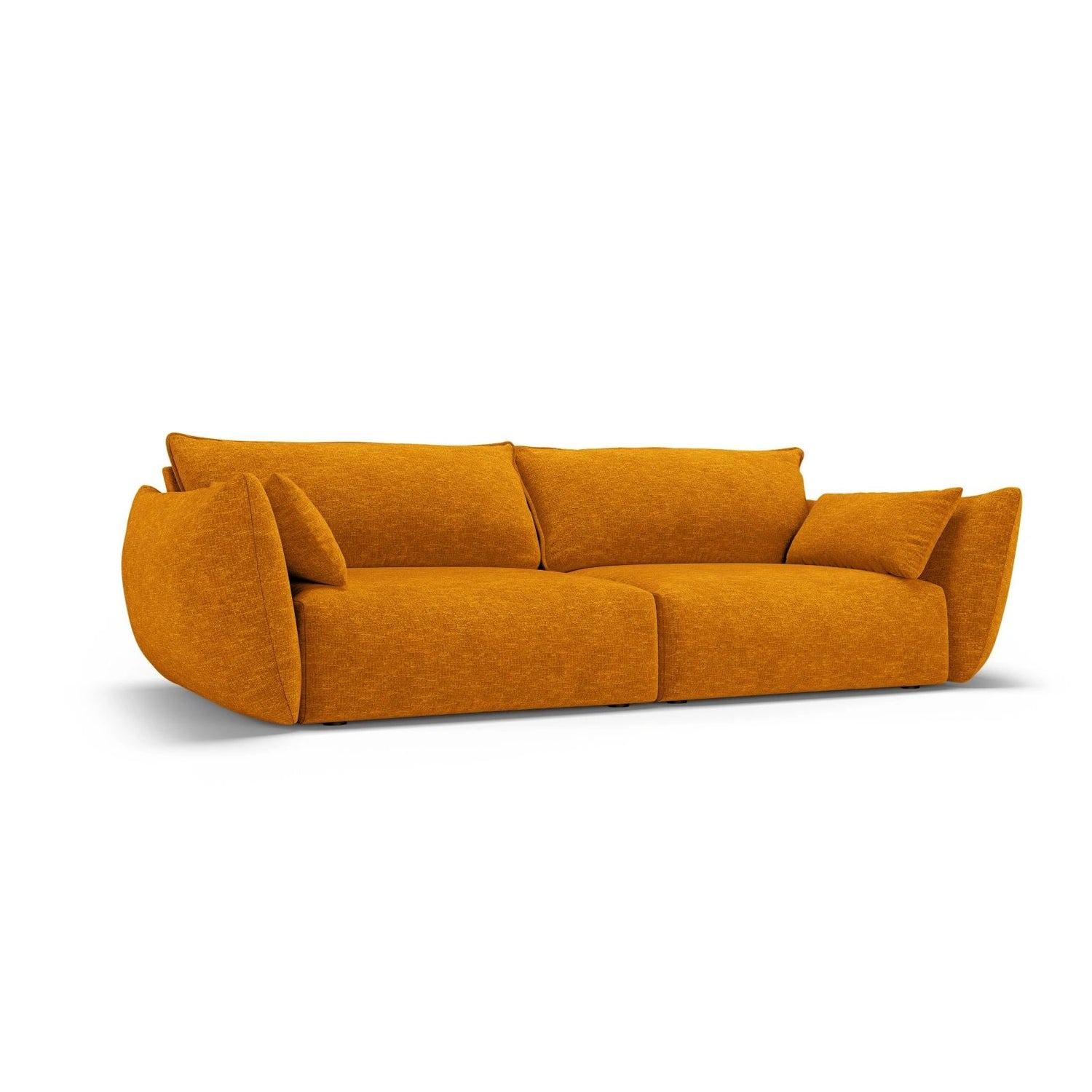 Matera 3-Sitzer Sofa aus Chenille in Gelb (Haga 68), 208x110x85 cm von Cosmopolitan Design – Bild 3