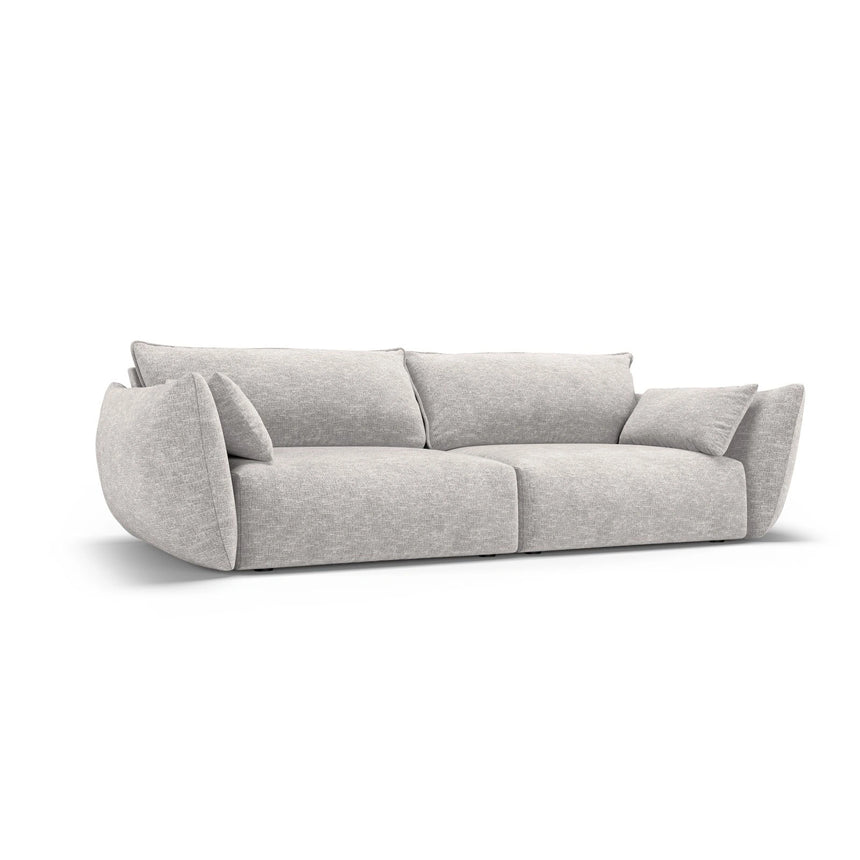 Matera 3-Sitzer Sofa aus Chenille in Hellgrau (Haga 06), 208x110x85 cm von Cosmopolitan Design – Bild 3